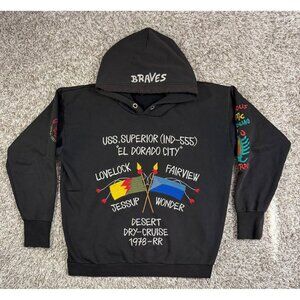 Diesel Faded S-Mirage USS Superior Embroidered Logo Hoodie Size M